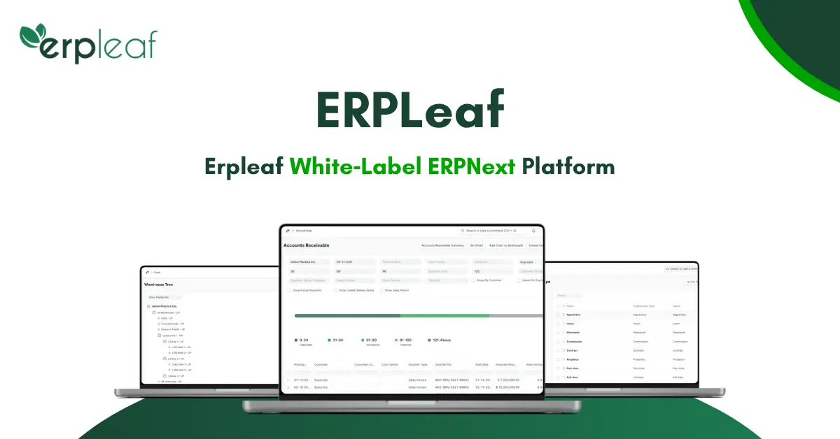 Erpleaf White‑Label ERPNext Platform