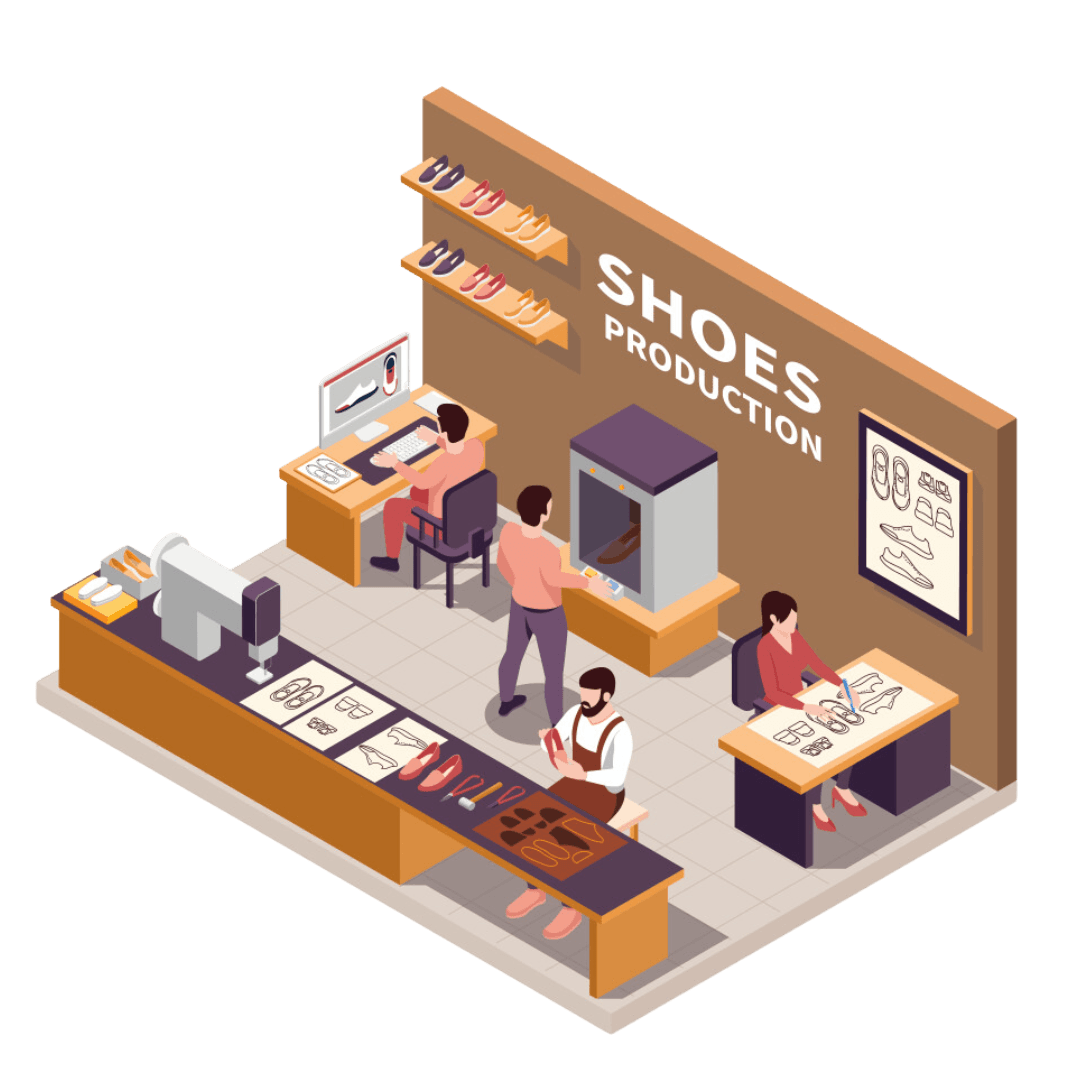 Footwear Industry ERP Illustration